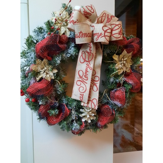 Black and red christmas wreath 